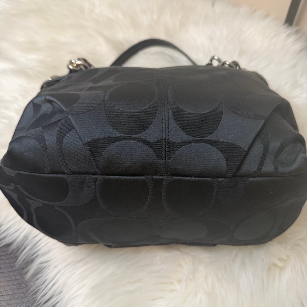 Coach Black Brooke Sateen Signature
Charm Shoulder Bag - Picture 6 of 11